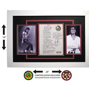 MICHAEL JACKSON SIGNED HANDWRITEN "BAD" LYRICS: Michael Jackson signed handwritten "BAD" lyrics pages on his header stationary. Michael Joseph Jackson (August 29, 1958 – June 25, 2009) was an American singer, songwriter, record producer, dan