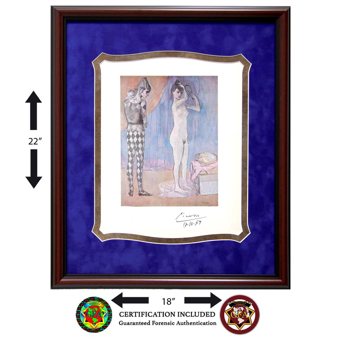 PABLO PICASSO SIGNED "HARLEQUIN'S FAMILY" LITHO (1 of 3)