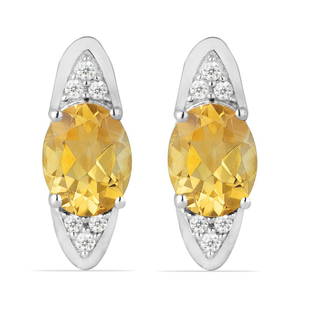 3.44ct Citrine 925 Silver Earrings: 7x9MM Oval Shape Yellow Citrine.Total Carat Weight is 3.44 Ct. Total Gram Weight is 3.22gms.