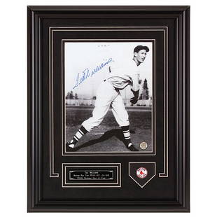 Ted Williams Boston Red Sox 12x16 Framed 8x10v GFA: The Splendid Splinter baffled pitchers with his unprecedented ability to place a batted ball seemingly anywhere he wanted. Ted Williams inspired a generation's worth of fans while setting the