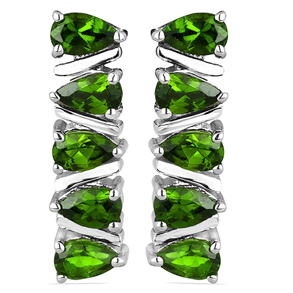 2.25ct Chrome Diopside 925 S.Silver Earrings (1 of 2)