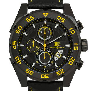Buech & Boilat Torrent Chronograph 44mm Case Watch: True Chonograph FunctionsSwiss Ronda 3540.D MovementMulti-Layered DialLuminesent HandsSapphire Crystal