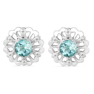 2.49ct Sky Blue Topaz Silver Bezel Set Earrings: 6MM Round Shape Sky Blue Topaz.Total Carat Weight is 2.49 Ct. Total Gram Weight is 3.12gms.