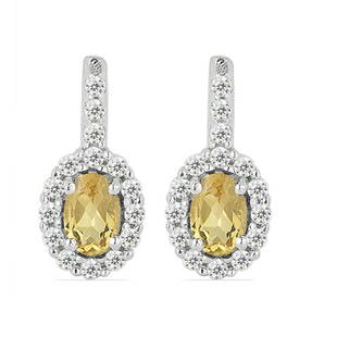 1.87ct Citrine 925 Sterling Silver Earrings: 4x6MM Oval Shape Yellow Citrine.Total Carat Weight is 1.87 Ct. Total Gram Weight is 2.41gms.