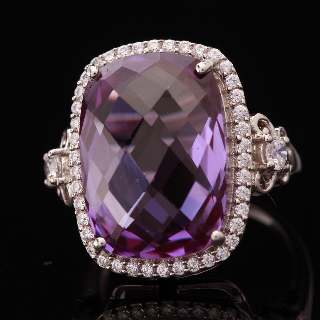 Size 8 Sterling Silver Syn Alexandrite Ring (1 of 3)