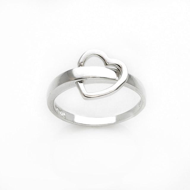 Sterling Silver Heart Ring-SZ 10 (1 of 1)