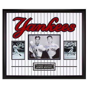 Joe DiMaggio & Mickey Mantle Yankee Greats Signed