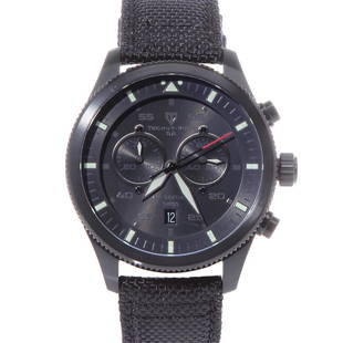 Tschuy-Vogt 45mm Case Sentinel Swiss Quartz watch: Case - 45mm Diameter- Brushed or IP coated finish. Anti-Reflective and Scratch-Resistant Sapphire Crystal. - 22mm strap tapered to 20mm - Nylon strap with Leather reinforcement and Nubuck backing-