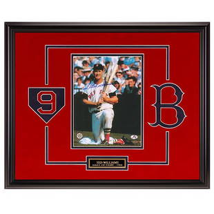 Ted Williams Boston Red Sox Framed 20x16 GFA: Ted "The Splendid Splinter" Williams baffled pitchers with his unprecedented ability to place a batted ball seemingly anywhere he wanted. Ted Williams inspired a generation's worth of fans while