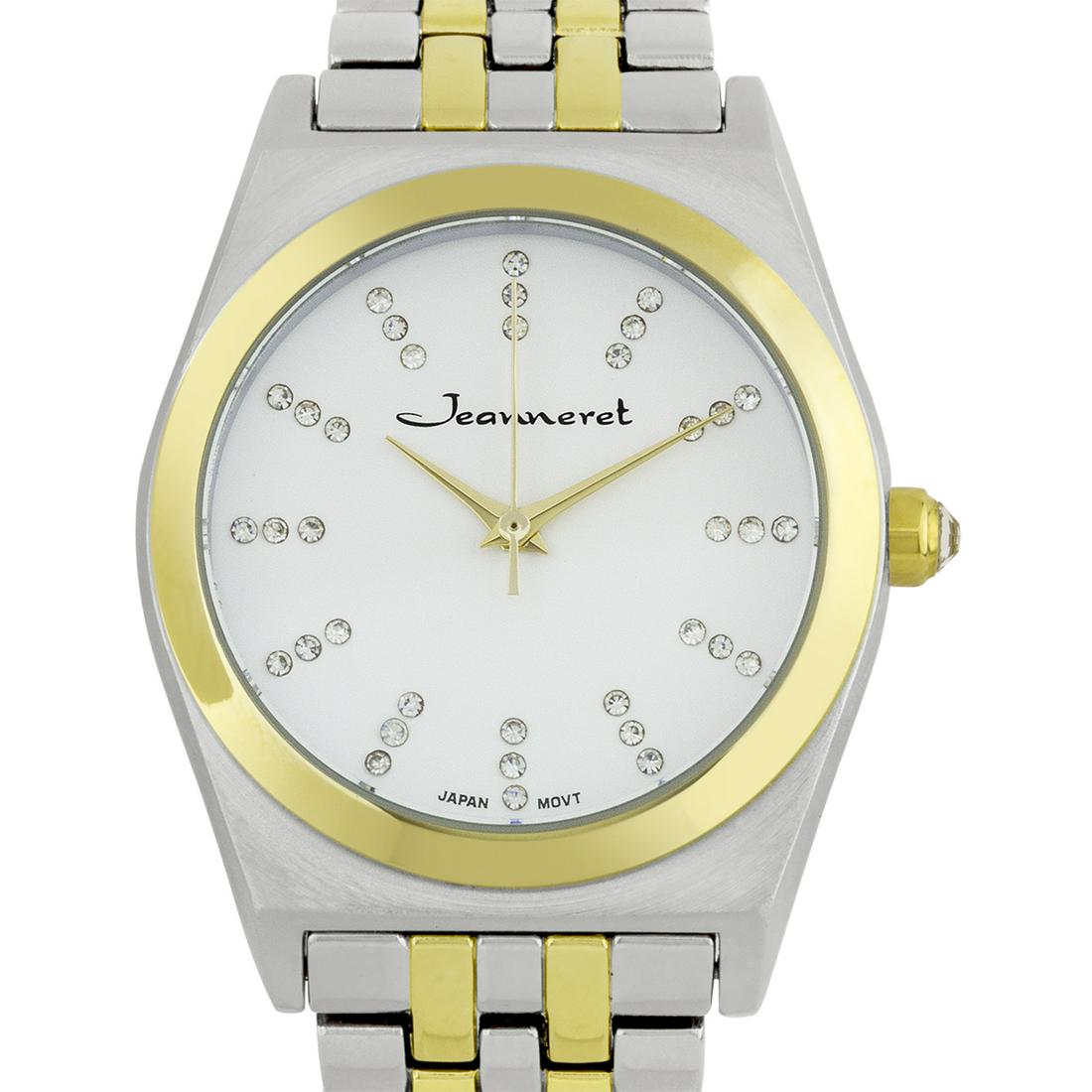 Jeanneret Causal Crystal Hour Indices Ladies Watch: The watch is simple, a classic design proven over the years, but with a twist. The beautiful Czech crystal Hour Indices are a perfect mix between subtle and too much. The 34mm case is also just the ri