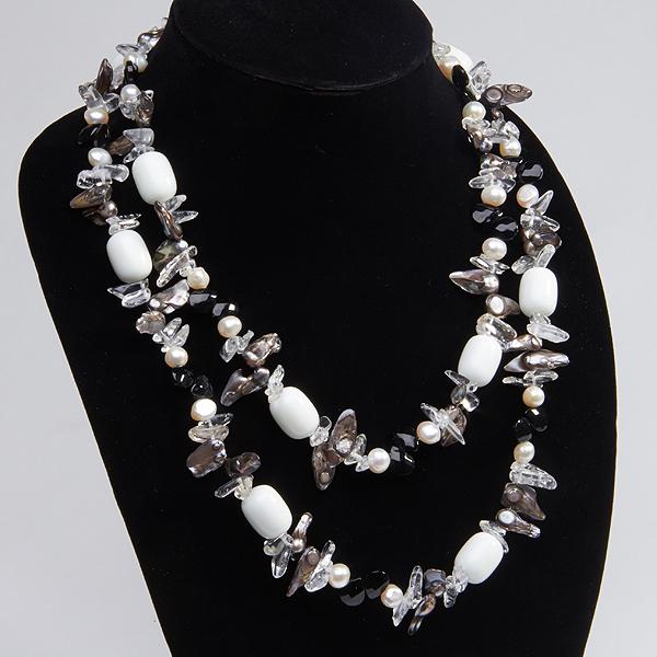 46" Freshwater & Shell Pearl Long Necklace (1 of 3)