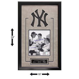 New York Yankees Hall Of Fame Legends Signed GFA: Edward Charles "Whitey" Ford: is an American former Major League Baseball pitcher who spent his entire 16-year career with the New York Yankees. He was voted into the Baseball Hall of Fame in 1974.