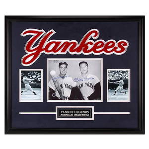 Joe DiMaggio & Mickey Mantle Yankee Greats Signed