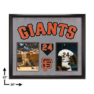 Willie Mays San Francisco Giants Framed Signed GFA: Willie Mays San Francisco Giants 24x20 Custom Framed Multi-Matted Signed 8x10v GFA