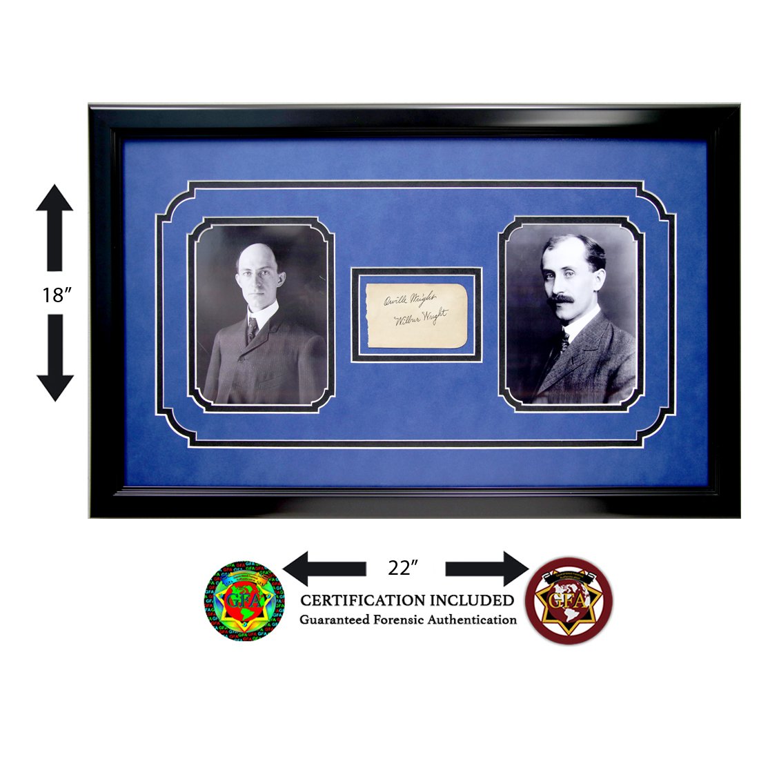 Orville Wright & Wilbur Wright Signed Cut: Orville Wright (August 19, 1871 â€“ January 30, 1948) and Wilbur Wright (April 16, 1867 â€“ May 30, 1912). The First Flight, it was 12 seconds that would change the world forever. On the col