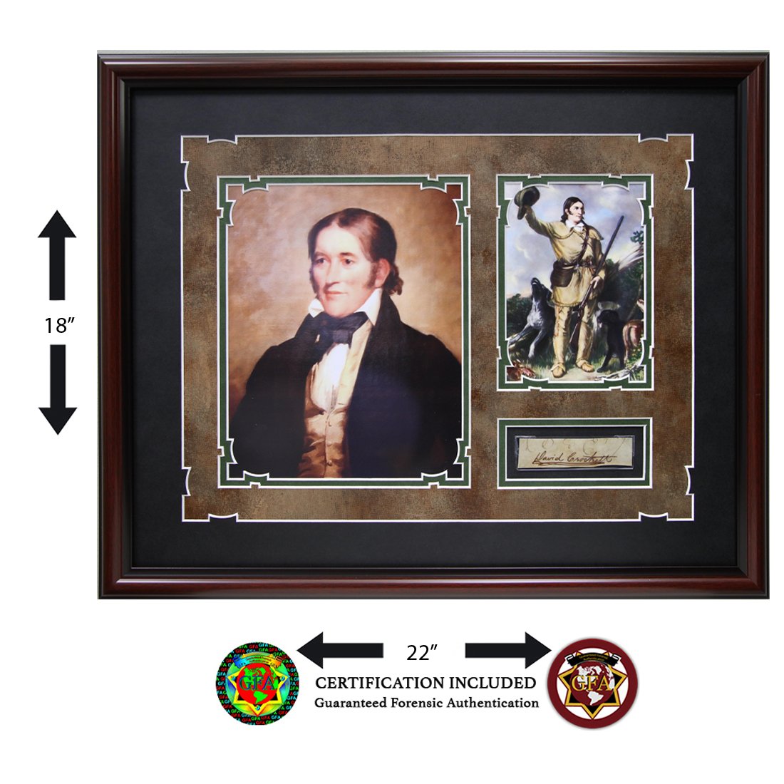 David Crockett Signed Cut 3.75x1: David Crockett (August 17, 1786 â€“ March 6, 1836). David Crockett signed 1 x 4 Cotton Fiber Paper. Boldly signed in black ink. Davy Crockett was a frontiersman who later became a folk hero. In 1