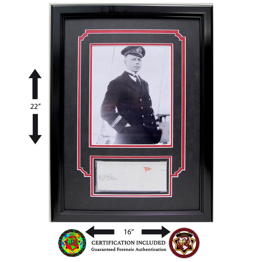 Herbert Pitman Signed White Star Stationary: HERBERT JOHN PITMAN CREW MEMBER THIRD OFFICER OF THE RMS TITANIC SIGNED WHITE STAR STATIONERY Herbert John Pitman (November 20, 1877 – December 7, 1961). Hebert Pitman signed White Star Statione