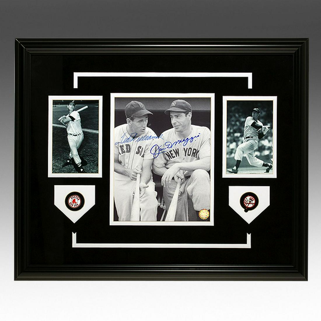 Williams & DiMaggio Baseball Legends Signed GFA: For 10 illustrious seasons, these two legends went head-to-head in direct competition, as they took the ruthless Red Sox vs Yankee rivalry to all new heights. By the time Ted Williams and Joe DiMaggio