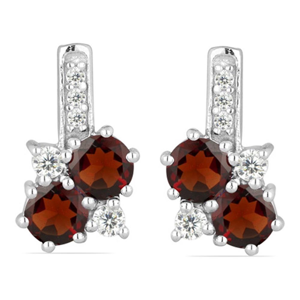 2.52ct Double Garnet 925 S.Silver Earrings (1 of 2)