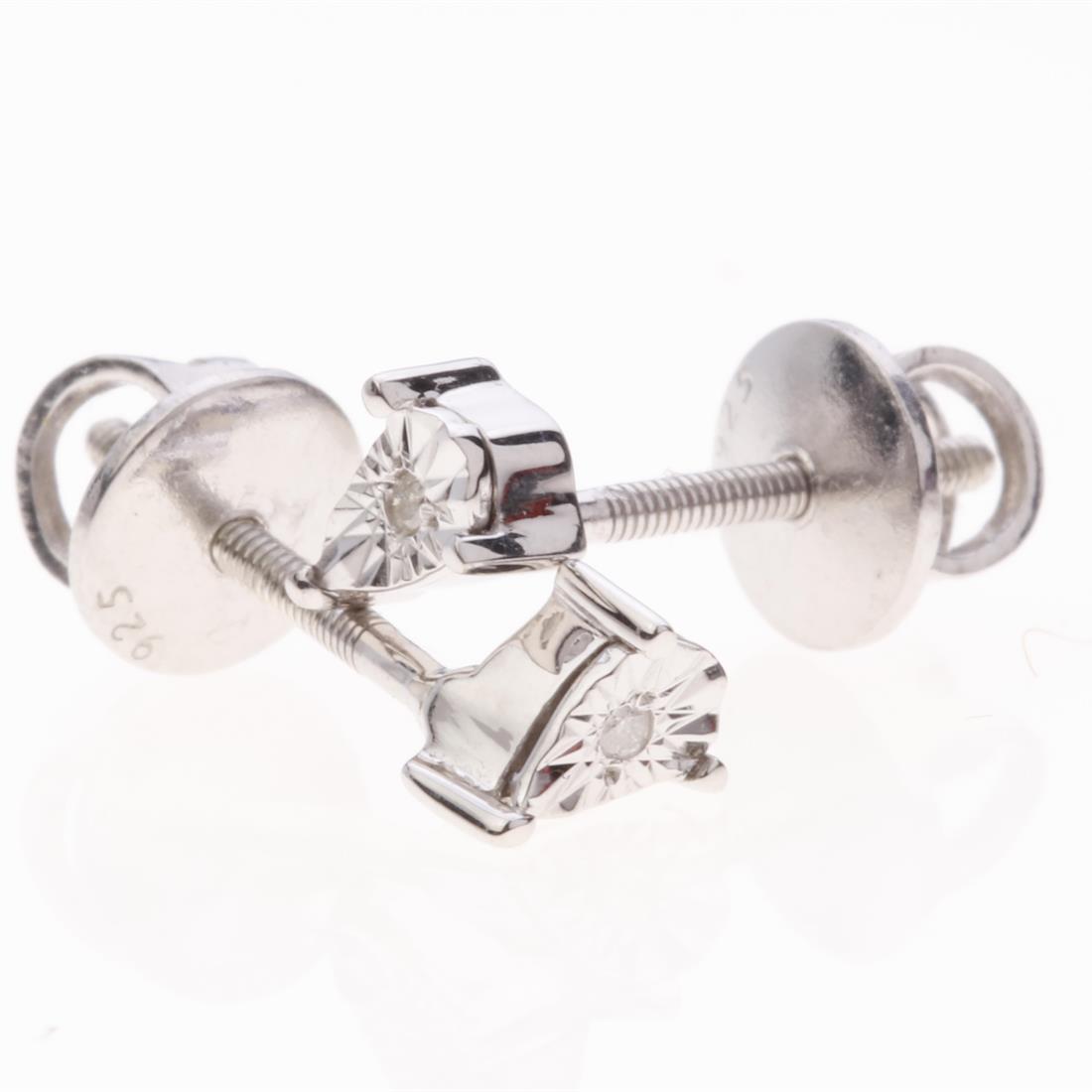 Pear Illusion Setting Diamond Stud Earrings (1 of 1)