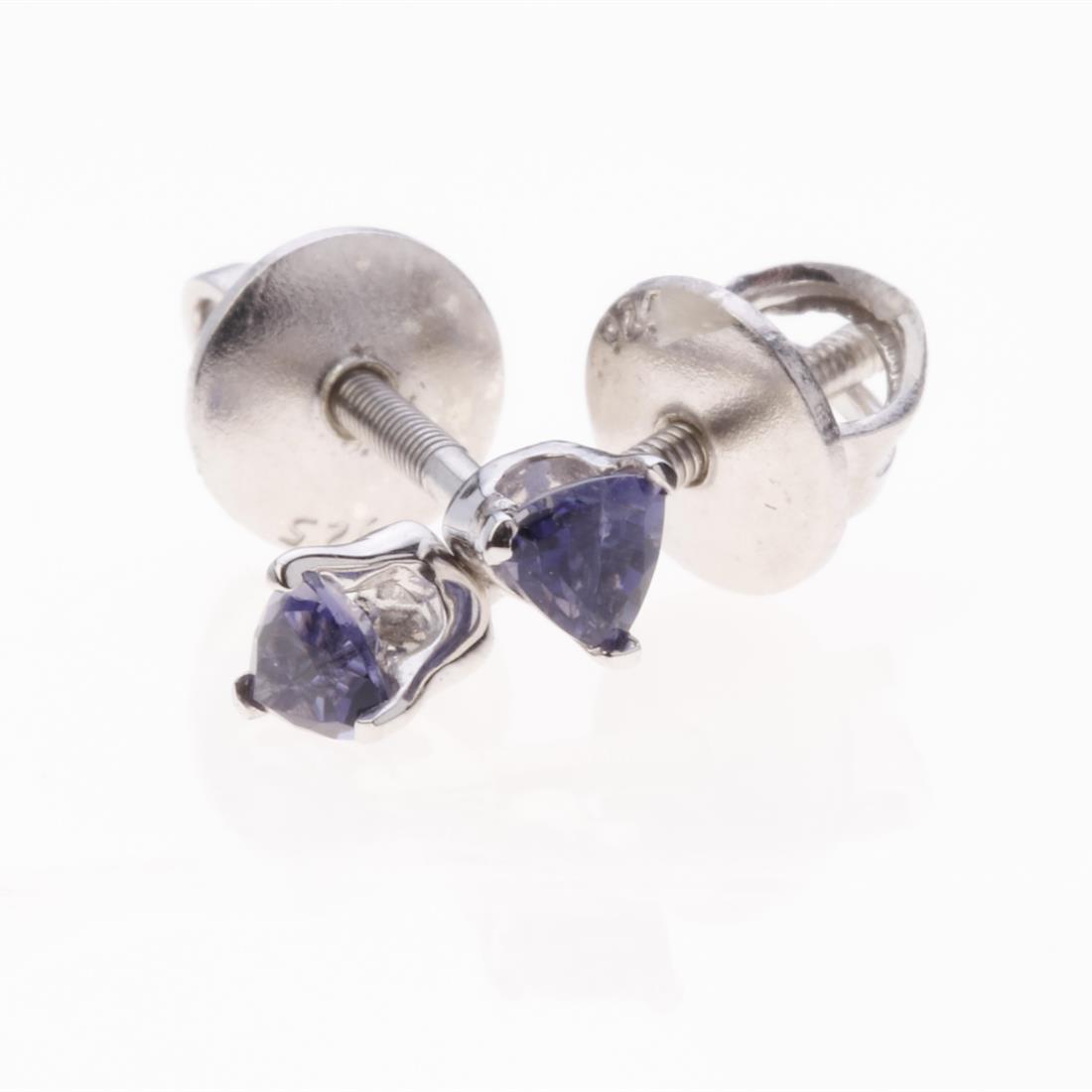 Trillion Iolite Sterling Silver Stud Earrings (1 of 1)