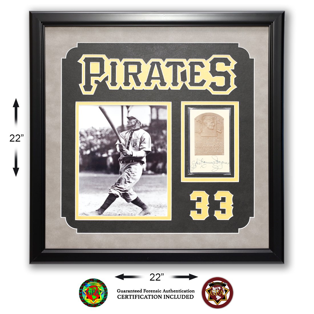 Honus Wagner Signed Hall of Fame Sepia Postcard (1 of 5)