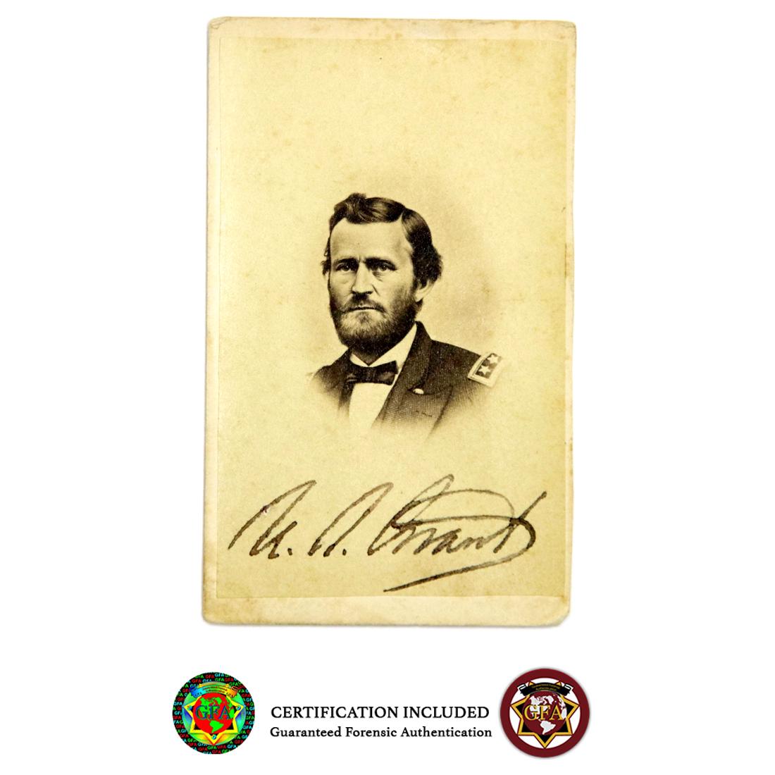 U. S. Grant signed CDV Carte de Vista 1860's (1 of 3)