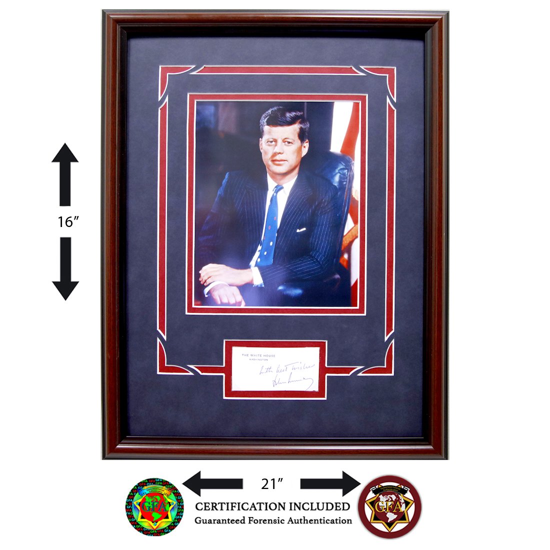 John F. Kennedy Signed White House Stationary Cut (1 of 3)