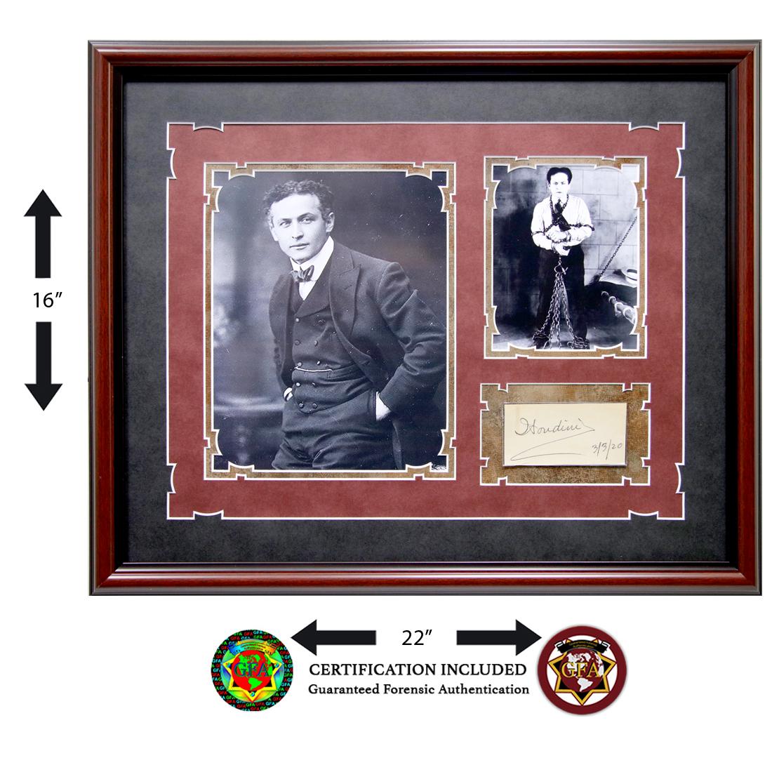 Harry Houdini Signed Aged Page Cut 3/3/20 (1 of 3)