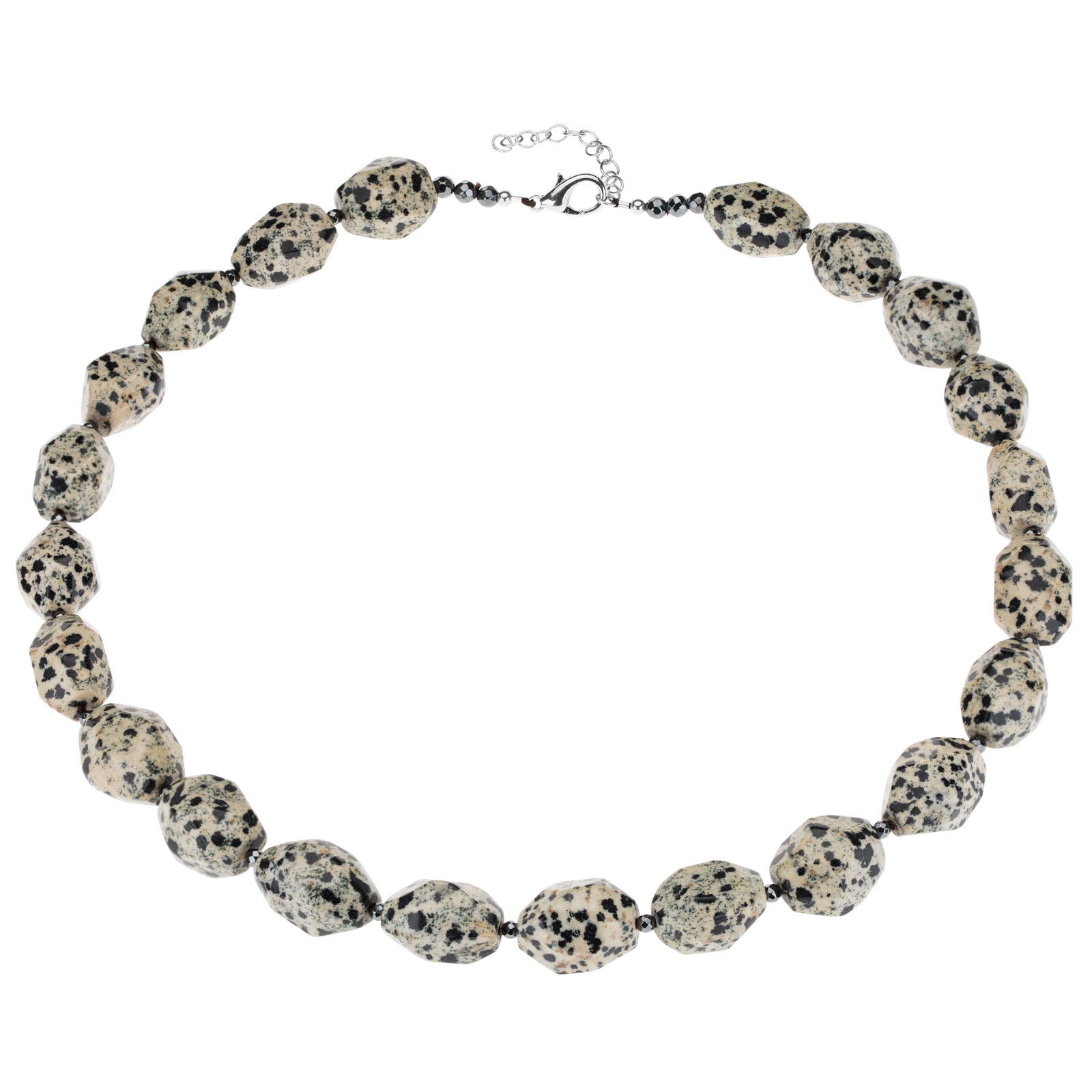 Dalmatian Jasper & Hematite Beaded Necklace (1 of 3)