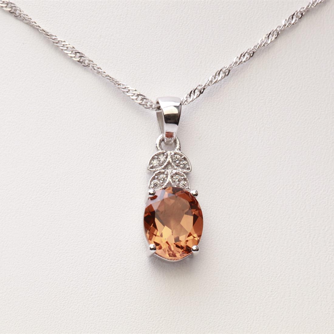 Sterling Slv Color Changing Stone Pendant W/ Chain (1 of 2)