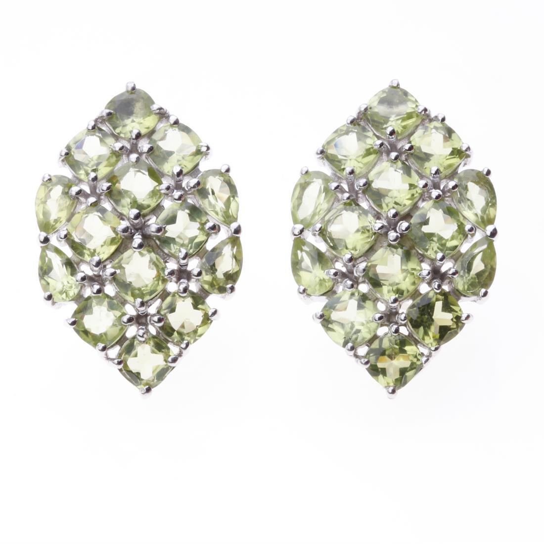 Peridot Sterling Silver Latchback Earrings (1 of 2)