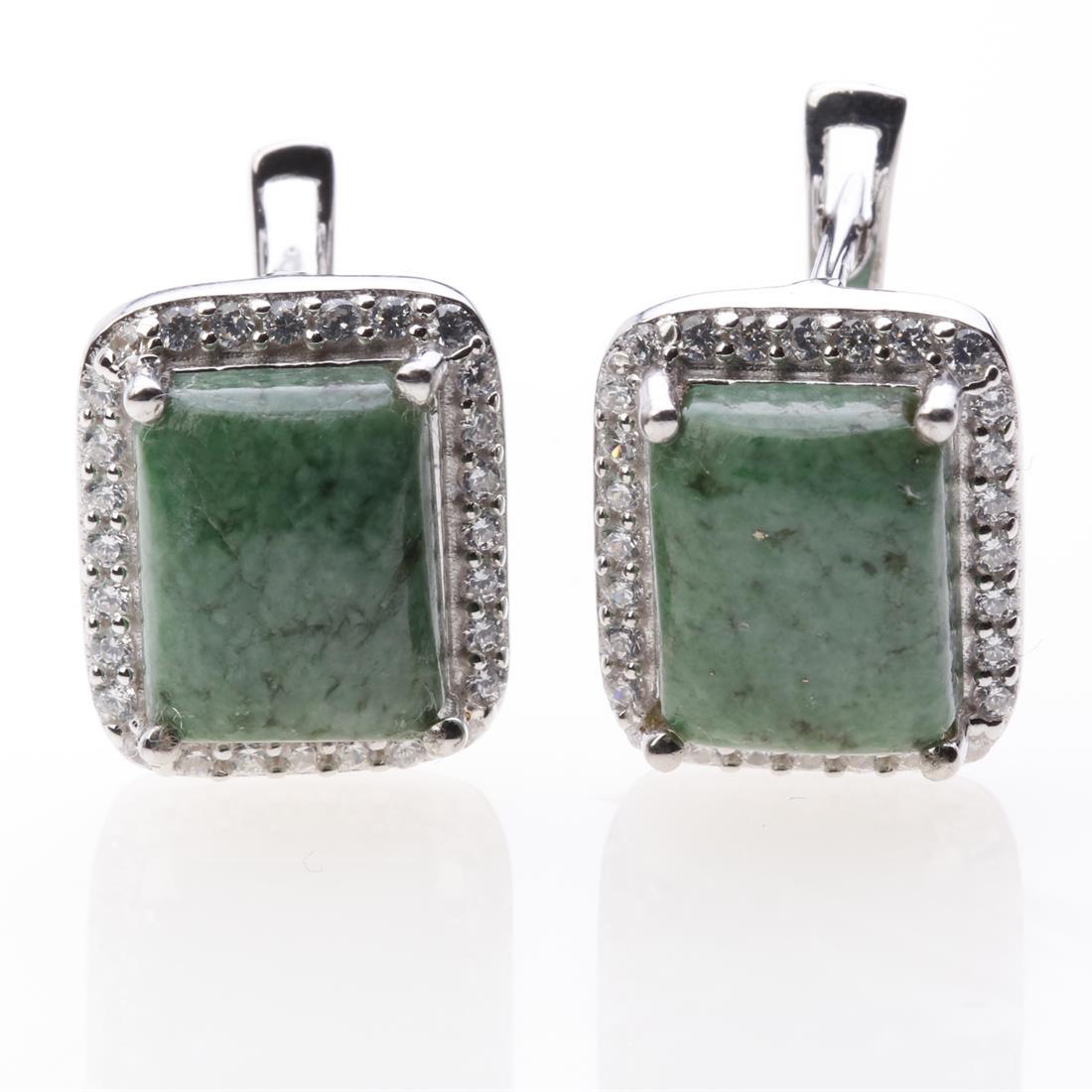 Maw Sit Sit & Zircon Sterling Silver Earrings (1 of 2)