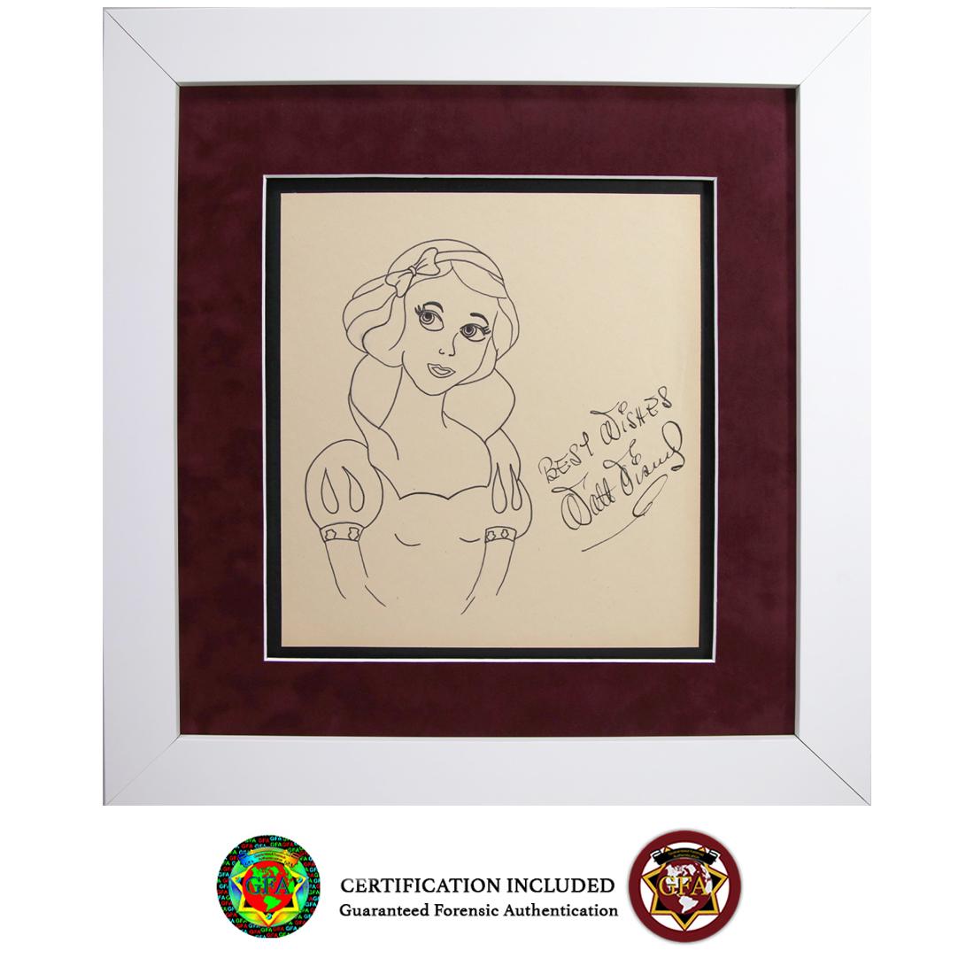 WALT DISNEY SIGNED ORIGINAL PRINCESS SKETCH (1 of 3)