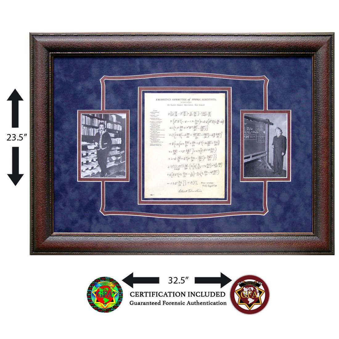 Albert Einstein Signed Equation (1 of 3)