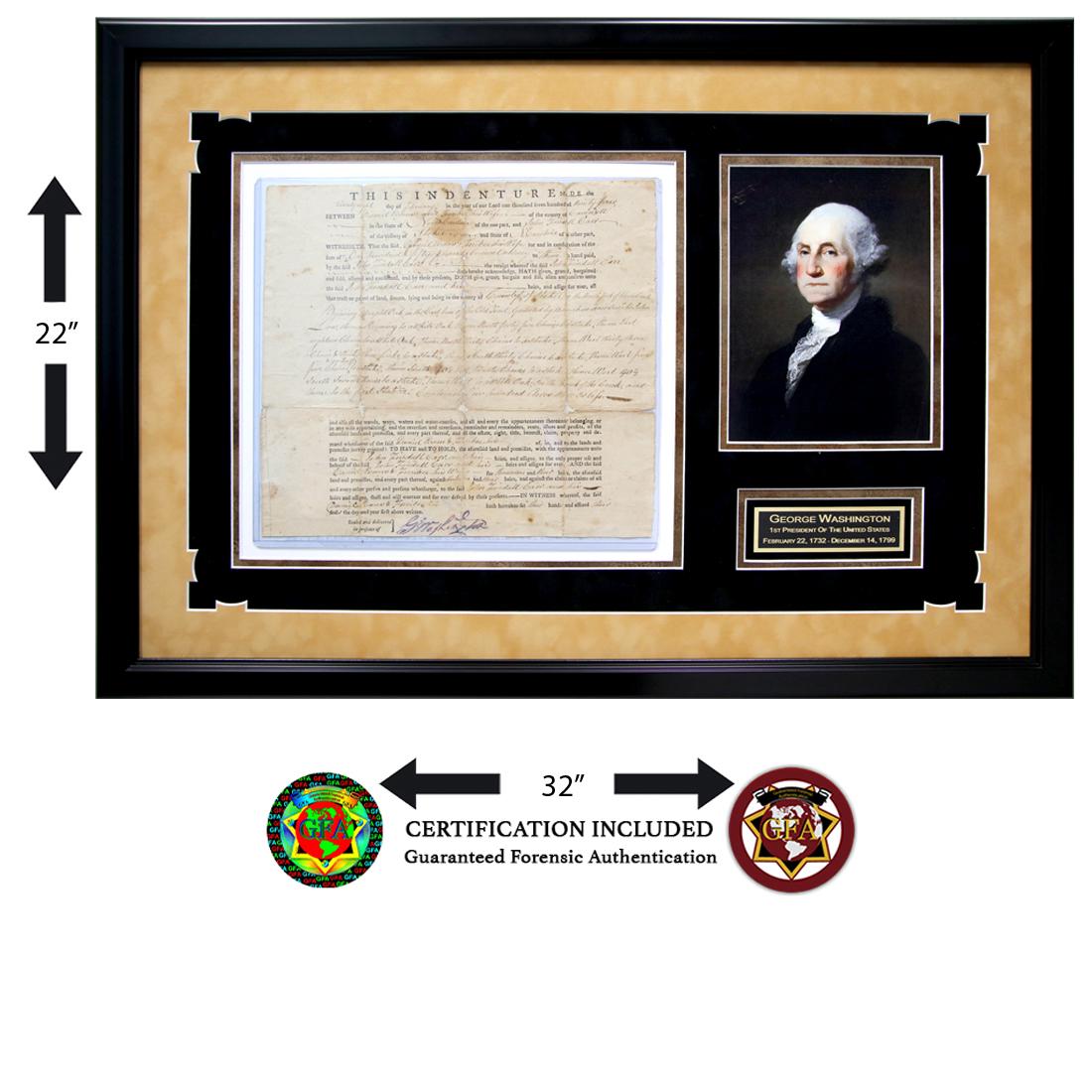 George Washington Signed Jan 28 1794 Indenture (1 of 5)