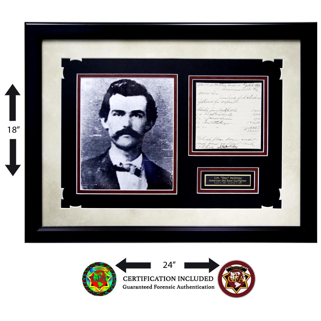 J. H. "Doc" Holliday Signed July 8 1884 Receipt (1 of 4)