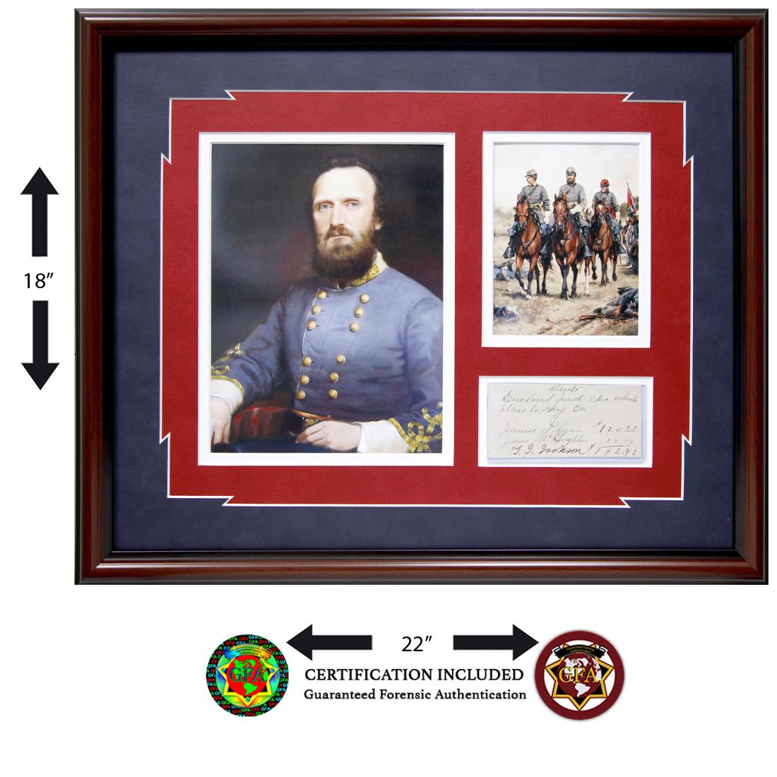 T. J. "Stonewall' Jackson signed 2.5 X 5 Receipt (1 of 5)