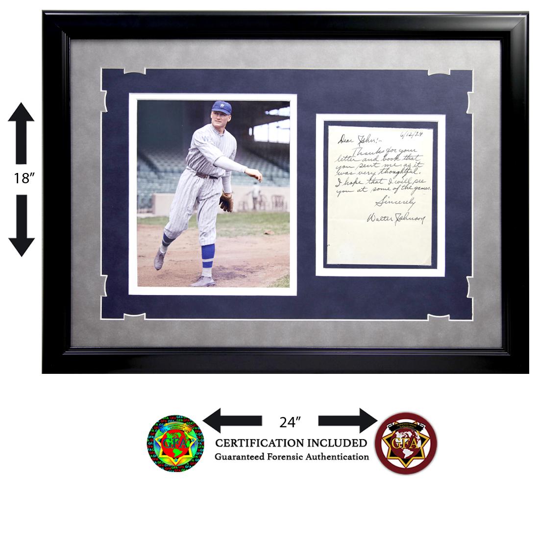 Walter “Big Train” Johnson Signed 6/12/24 Letter (1 of 5)