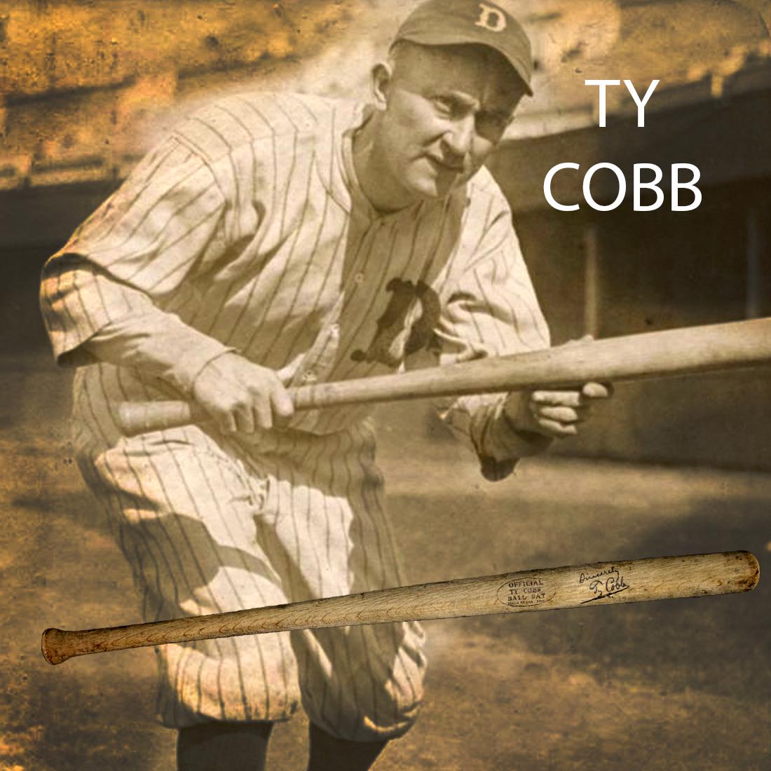 Very Rare Signed Official Ty Cobb 1909 Ball Bat (1 of 4)