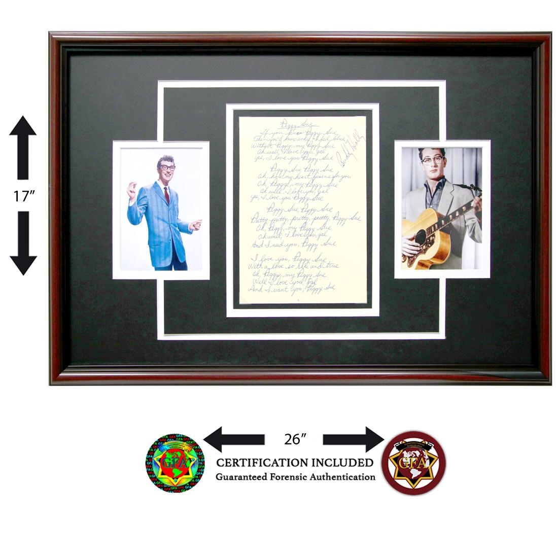 Buddy Holly Signed Handwritten Lyrics"Peggy Sue" (1 of 6)