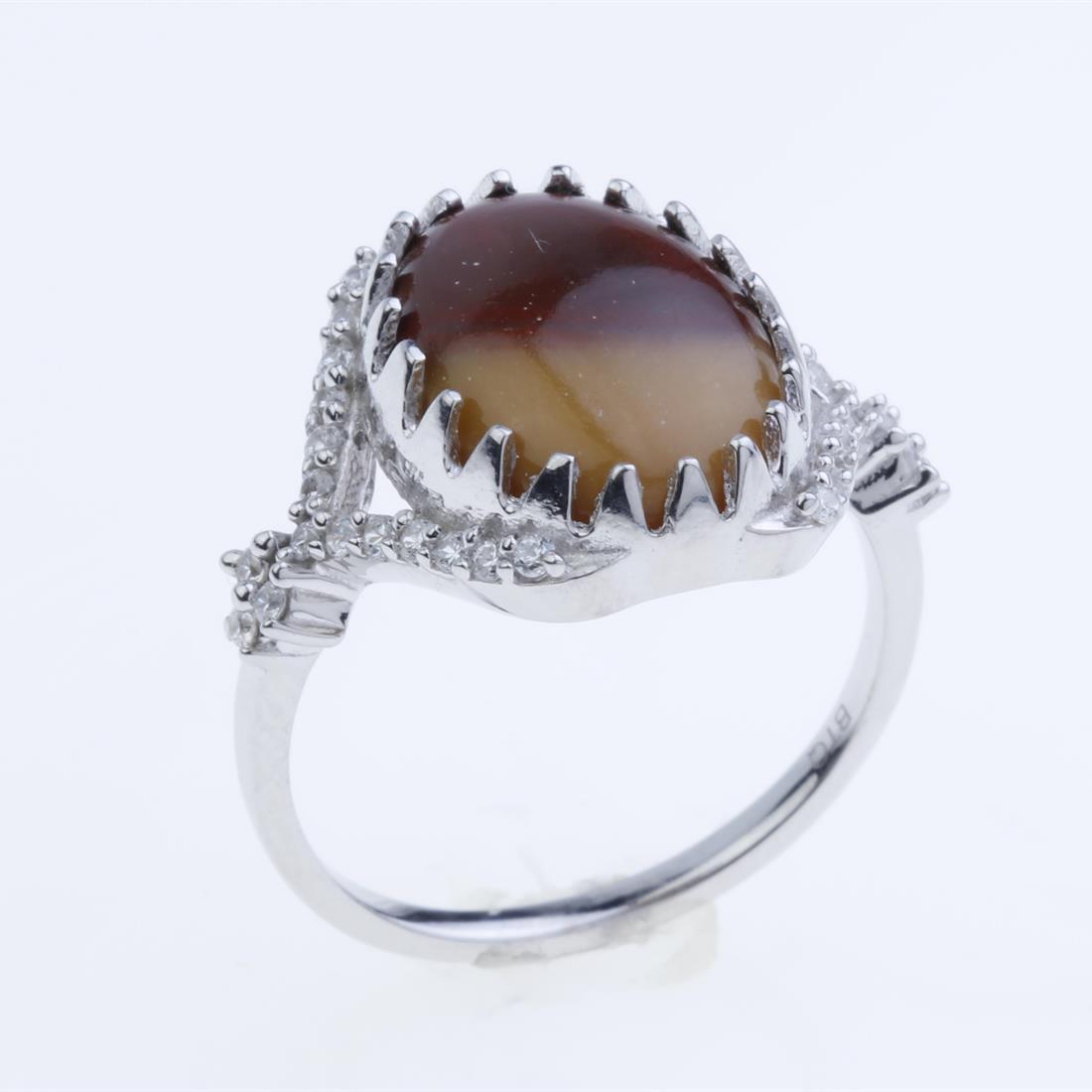 Sz 7.5 Sterling Mookaite Australian Jasper Ring (1 of 2)