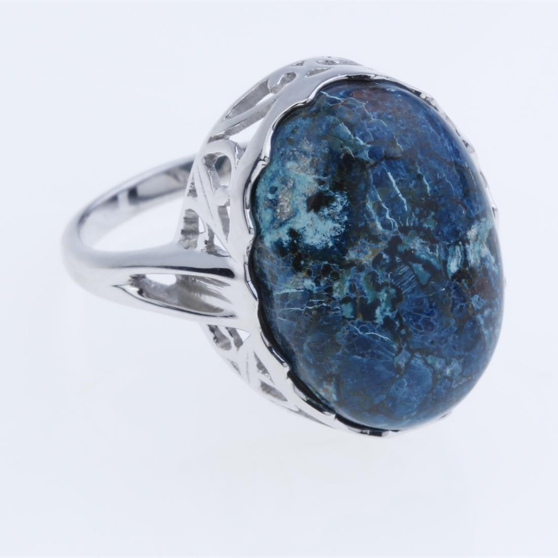 Size 9 Sterling Silver Shattuckite Ring (1 of 2)