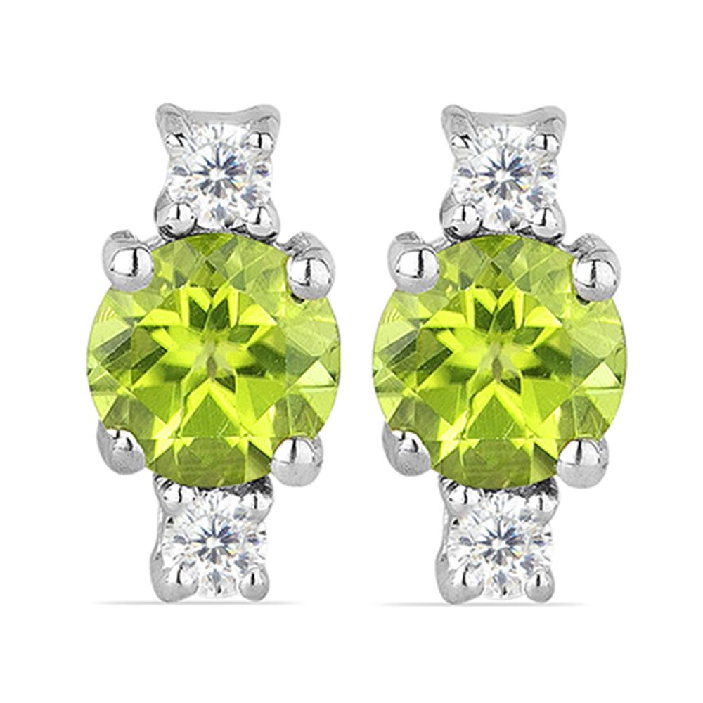 1.97ct Peridot Sterling Silver Earrings (1 of 2)