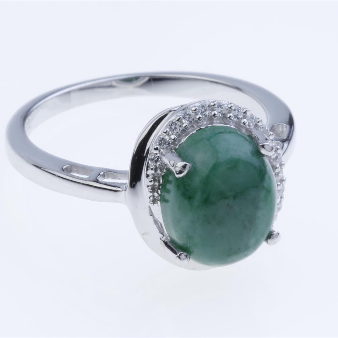 Sz 8.5 Sterling Silver Maw Sit Sit & Zircon Ring (1 of 2)