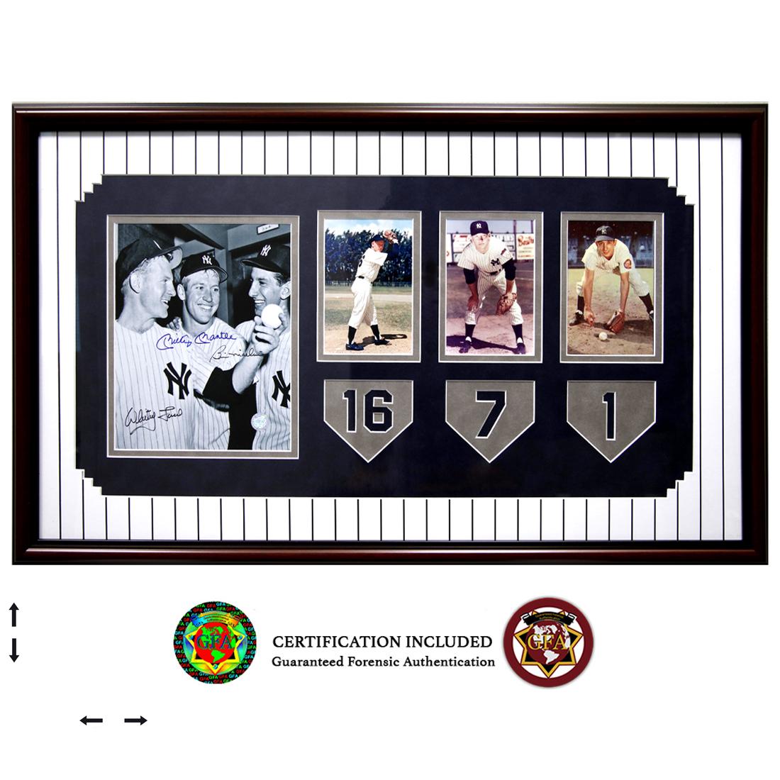 New York Yankees Hall Of Fame Legends Signed GFA: Edward Charles "Whitey" Ford: is an American former Major League Baseball pitcher who spent his entire 16-year career with the New York Yankees. He was voted into the Baseball Hall of Fame in 1974. Fo