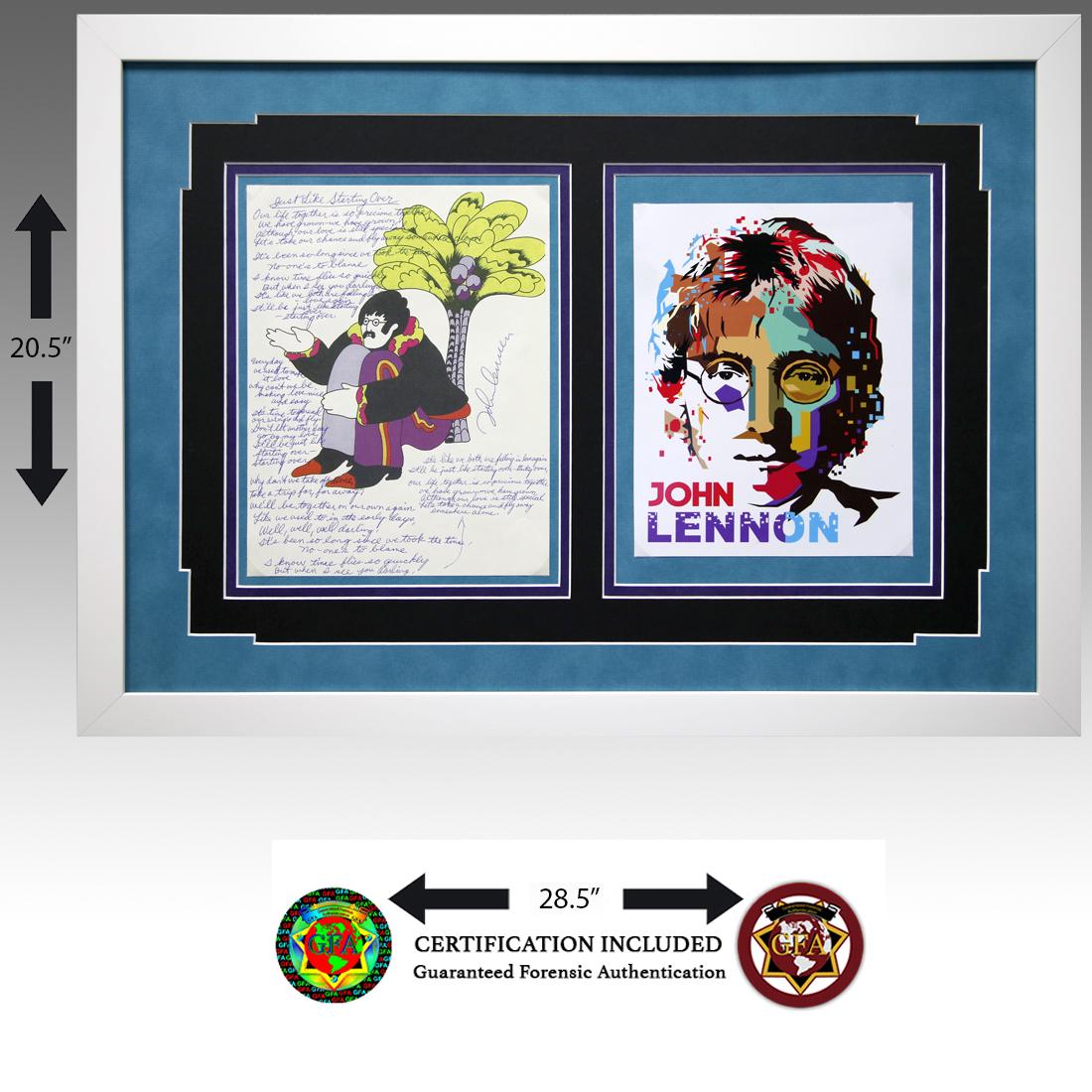 John Lennon Signed Lyrics JUST LIKE STARTING OVER: JOHN LENNON SIGNED HANDWRITTEN LYRICS “JUST LIKE STARTING OVER";. John Lennon (October 9, 1940–December 8, 1980). "(Just Like) Starting Over" is a song written and performed by John Lennon