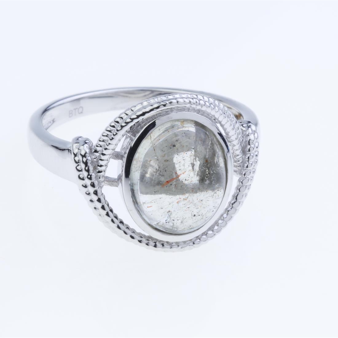 Size 7.5 Sterling Silver Green Sunstone Ring (1 of 2)