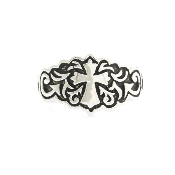 Sterling Silver Cross Oxidize Ring SZ 11 (1 of 3)