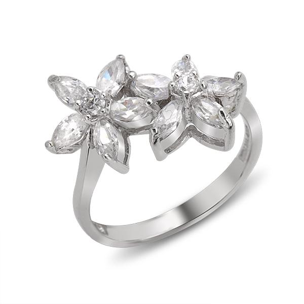 Sterling Silver Flower Ring SZ 8 (1 of 1)